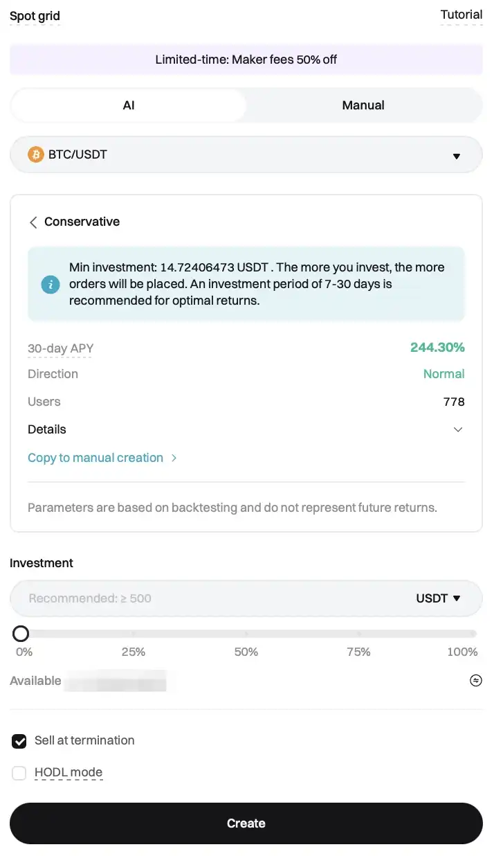 Khóa học cấp tốc về Lưới Spot: Cách thức hoạt động, thời điểm sử dụng và cách sử dụng Bot Lưới Spot trên Bitget image 3